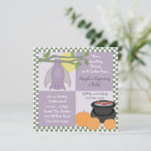 Baby Bat Herfstdouche Kaart (Staand voorkant)