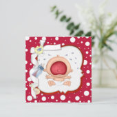 Baby Bawling Funny Neutral Baby shower Kaart (Staand voorkant)
