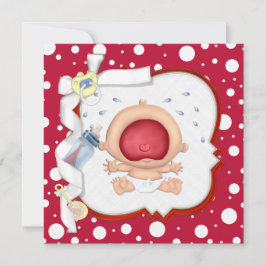 Baby Bawling Funny Neutral Baby shower Kaart
