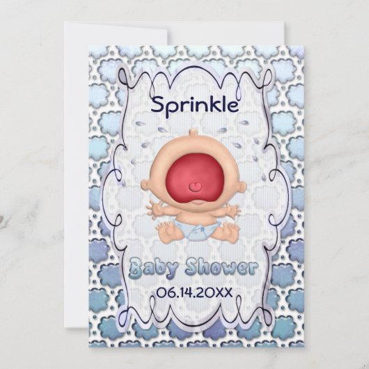 Baby Bawling Funny Sprinkle Baby shower Kaart (Voorkant)