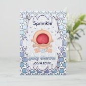 Baby Bawling Funny Sprinkle Baby shower Kaart (Staand voorkant)