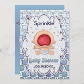 Baby Bawling Funny Sprinkle Baby shower Kaart (Voorkant / Achterkant)