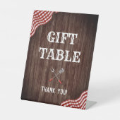 Baby BBQ Baby shower Cadeauseteken Reclamebord Met Voetstuk (Voorkant)