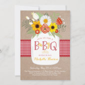 Baby BBQ Baby shower Invitation, BabyQ Invite Kaart (Voorkant)