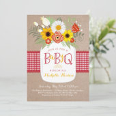 Baby BBQ Baby shower Invitation, BabyQ Invite Kaart (Staand voorkant)