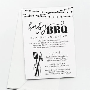 Baby BBQ - Baby Sprinkle Baby Q BaByQ Barbeque Kaart