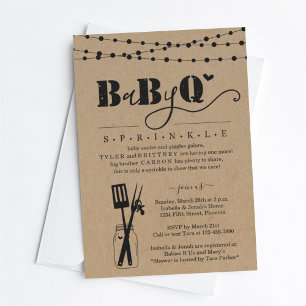 Baby BBQ - Baby Sprinkle Baby Q BaByQ Barbeque Kaart