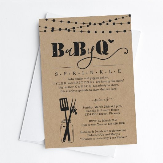 Baby BBQ - Baby Sprinkle Baby Q BaByQ Barbeque Kaart