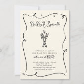 Baby BBQ BaByQ Strooi Uitnodiging (Voorkant)