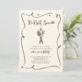 Baby BBQ BaByQ Strooi Uitnodiging (Staand voorkant)