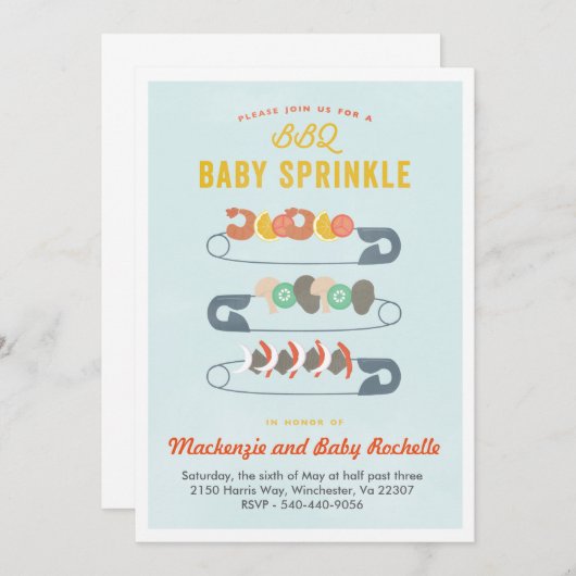 BABY BBQ KAART (Voorkant / Achterkant)