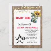 Baby BBQ Koppels Baby shower Thema Uitnodiging (Voorkant)