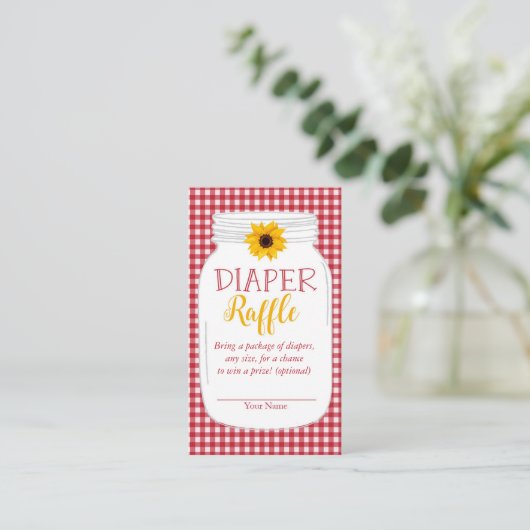 Baby BBQ Shower Diaper Raffle Kaart land (Staand voorkant)