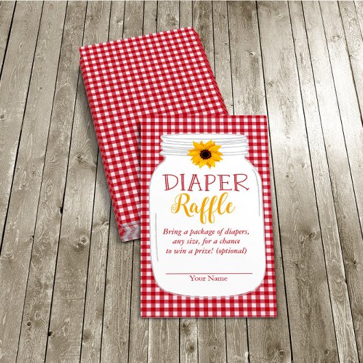 Baby BBQ Shower Diaper Raffle Kaart land