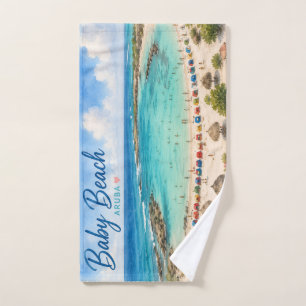 Baby Beach Aruba Caribische Reis souvenir Handdoek