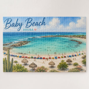 Baby Beach Aruba Caribische Reis souvenir Legpuzzel
