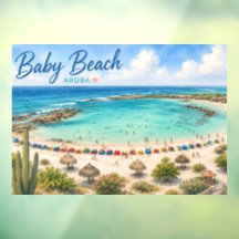 Baby Beach Aruba Caribische Reis souvenir