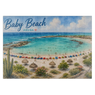 Baby Beach Aruba Caribische Reis souvenir Snijplank