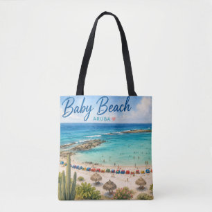 Baby Beach Aruba Caribische Reis souvenir Tote Bag