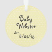 Baby Beads Fotoaankondiging Ornament (achterkant)