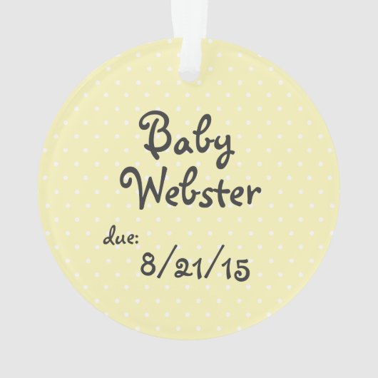 Baby Beads Fotoaankondiging Ornament (achterkant)