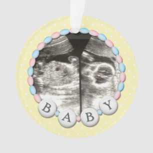 Baby Beads Fotoaankondiging Ornament