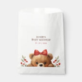 Baby Bear And Rowan Berries Baby Shower Bedankzakje (Voorkant)