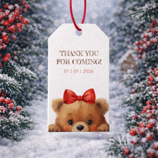 Baby Bear And Rowan Berries Baby Shower Cadeaulabel