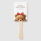 Baby Bear And Rowan Berries Baby Shower Handwaaier (Voorkant)