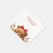 Baby Bear And Rowan Berries Baby Shower Servet (Hoek)