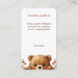 Baby Bear And Rowan Berries Diaper Raffle Informatiekaartje
