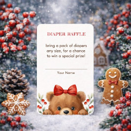 Baby Bear And Rowan Berries Diaper Raffle Informatiekaartje