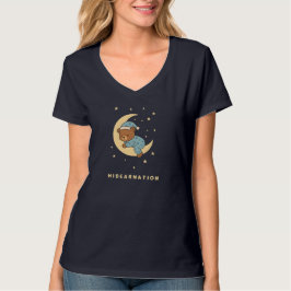 Baby Bear Hibernating on Moon T-shirt