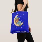 Baby Bear Hibernating on Moon Tote Bag (Dichtbij)