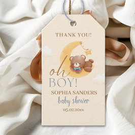 Baby Bear on the Way! Boy Baby Shower Cadeaulabel