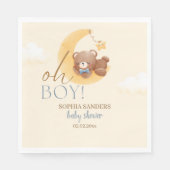 Baby Bear on the Way! Boy Baby Shower Servet (Voorkant)