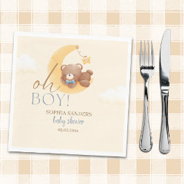 Baby Bear on the Way! Boy Baby Shower Servet