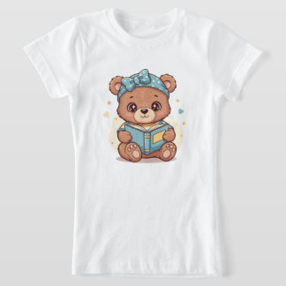 Baby Bear Reading a Book T-shirt