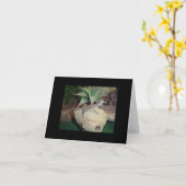 Baby Bearded Dragon Blank Notecard Kaart (Gele Bloem)