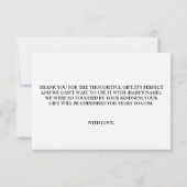 BABY BEDANKKAART RSVP KAARTJE (Achterkant)