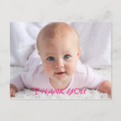 Baby Bedankt Foto Briefkaart (Voorkant)