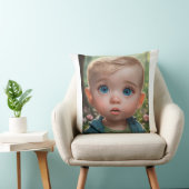 Baby bedrukt kussen (Stoel)