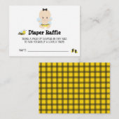 *~* Baby Bee Baby BOY Plaid Luier Raffle Informatiekaartje (Voorkant / Achterkant)