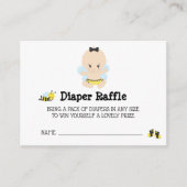 *~* Baby Bee Baby BOY Plaid Luier Raffle Informatiekaartje (Voorkant)