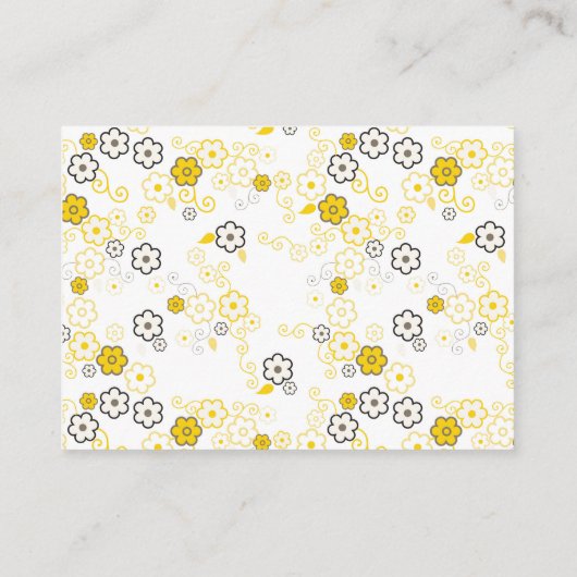 *~* Baby Bee Baby MEISJE Bloemen Luier Raffle Informatiekaartje (Achterkant)