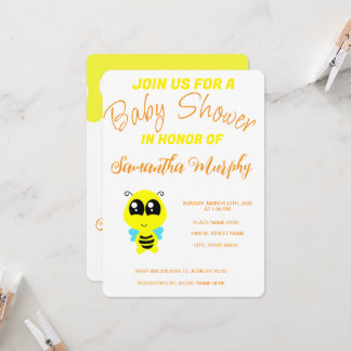 Baby Bee | Baby Shower Invitation Kaart
