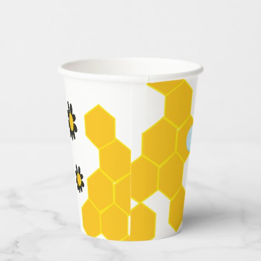 Baby Bee Baby shower Party Papieren Bekers (Rechts)