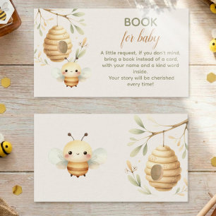 Baby Bee-boek voor baby hij of zij invoegkaart Informatiekaartje