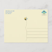 Baby Bee Boy Bedankt Briefkaart (Achterkant)
