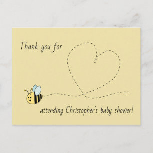 Baby Bee Boy Dank u Briefkaart